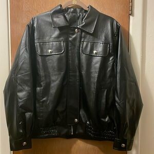 Dazy Woman’s Faux Leather Pleather Jacket Sz L